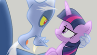 Discord and Twilight looking at each other S4E11