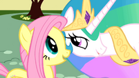Fluttershy and Celestia "rather melodramatic" S01E22