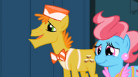 Mr. and Mrs. Cake hope Pinkie did well S2E13