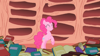 Pinkie Pie excitedly rears when describing a sonic rainboom S1E16