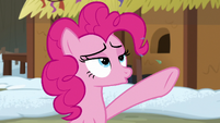 Pinkie Pie wiping her sweat away S7E11