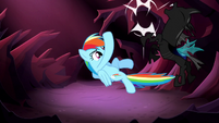 Rainbow Dash punches another changeling S5E13