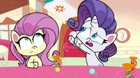 Rarity tosses crafting stuff into the air PLS1E12a