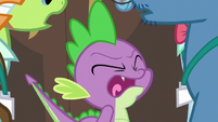 Spike shouting "be quiet!" S5E10