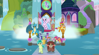 Students burst out of the School of Friendship S8E12