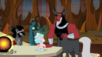 Tirek explaining to the villains of Grogar.