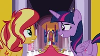 Twilight and Sunset entering the throne room EGFF