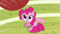 Buckball falling toward Pinkie Pie S9E15