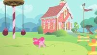 Observing Pinkie Pie in her habitat; Pinkie's just rolling around.