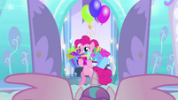 Pinkie Pie with hooves full of presents BFHHS1