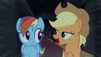 Rainbow and Applejack "only the most daring pony" S4E03