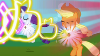 Rarity and Applejack's elements activating S3E10
