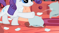 Rarity kicking pillows forward S1E08