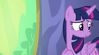 Twilight Sparkle looking off-screen S7E1