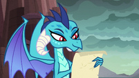 Ember signing Smolder's permission slip S9E3