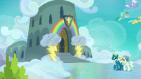 Exterior shot of Wonderbolt Academy barracks S7E7