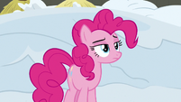 Pinkie Pie disbelieving of Rutherford's story S7E11