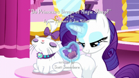 Rarity combing Opalescence's tail S5E13