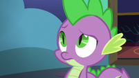 Spike raising an eyebrow at Starlight S6E21