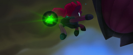 Tempest Shadow hurling a dark ball of energy MLPTM