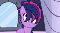Twilight's mane droops over her eyes S5E3