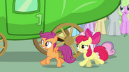 Apple Bloom asking Pinkie seriously to let CMC in S3E4