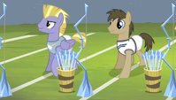 Dr. Hooves and unnamed archer taking positions S4E24