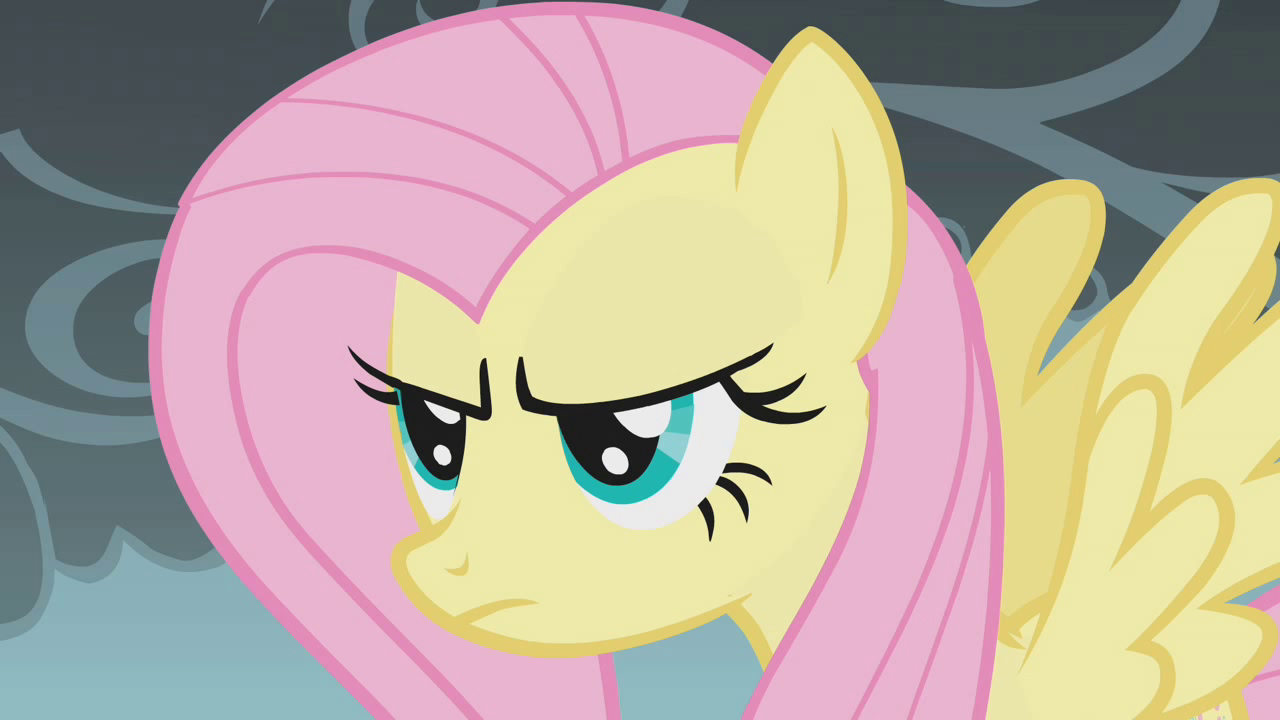 fluttershy face angry