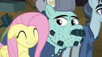 Fluttershy biting her lower lip in anticipation S5E23
