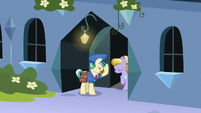 Mail Pony and Sapphire Joy nod to each other S8E8