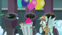 Pinkie Pie rooting around in the trash S7E23