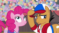 Quibble embarrassed at Pinkie's words S9E6