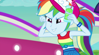 Rainbow Dash imitates sea monster's horns EGSB