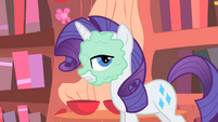 Rarity --to reduce the puffiness-- S1E08