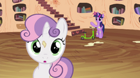 Twilight calling out to Sweetie Belle S4E15