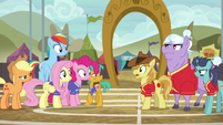 Braeburn congratulating the Ponyville team S6E18