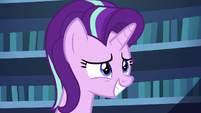 Starlight Glimmer nods with a forced grin S7E24