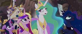 The Alicorn princesses watch the invasion begin MLPTM