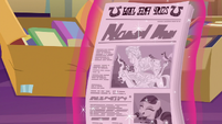 Villains and Rara on newspaper's front page S9E26