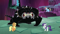 AJ, Dash, Rarity, and Cerberus ready S8E26