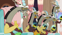 Discord's duplicates don't like his first outfit S7E12