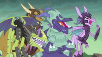 Dragons laughing at Spike S6E5