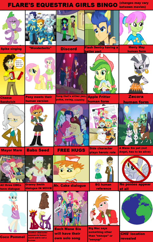User blog:Mega Sean 45/Flare's Equestria Girls Bingo | My Little Pony Friendship is Magic Wiki | Fandom User blog:Mega Sean 45/Flare's Equestria Girls Bingo | My Little Pony Friendship is Magic Wiki | Fandom
