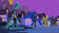 Luna then fires the catapult