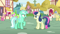 Lyra Heartstrings arguing with Sweetie Drops S7E15