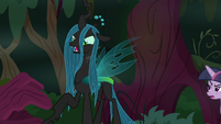 Queen Chrysalis about to say something S8E13