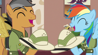 Rainbow and Quibble sharing a laugh S6E13