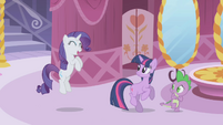 Rarity squealing "makeovers!" S1E03