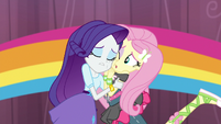 Rarity tightly hugging Fluttershy EGS1