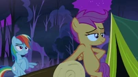 Scootaloo acting cool for her idol.
